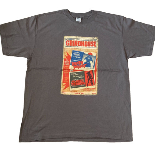Quentin Tarantino 2007 Grindhouse T-Shirt Deathproof/ Planet Terror  Nw Cnd XL
