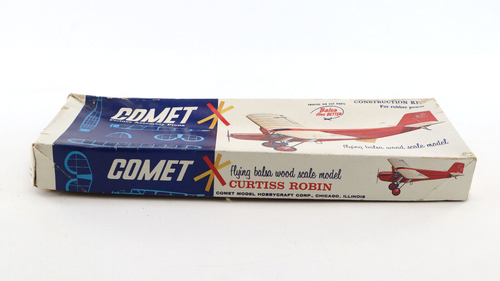 Vintage Curtiss Robin Flying Balsa Wood Airplane by Comet - Picture 2 of 12