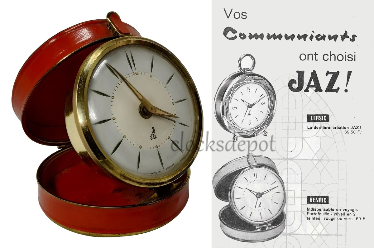 Réveil De Voyage Pliant Europa - Vintage 1974 - Fabriqué En France - Mécanique - Bleu - Occasion