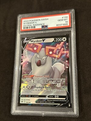 PSA 10 2022 POKEMON SWORD & SHIELD ASTRAL RADIANCE WYRDEER V #134