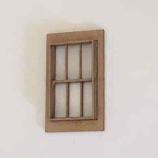 LARGE 6 PANE SASH WINDOWS PACK OF 10 FOR OO GAUGE 1:76 MODEL RAILWAY - LX126-OO