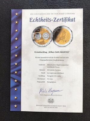 Echtheits - Zertifikat MDM mit Garantie und Beschreibung der Sonderprägung #09