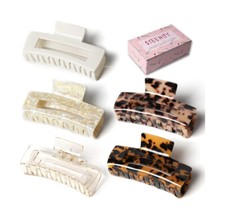 5 Pack Hair Claw Clips Thick Thin Hair Strong Hold Nonslip Large Hair Clamps