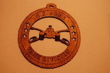 U.S. TANK DIVISION LASER CUT ORNAMENT
