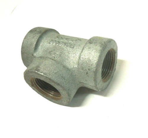 3/4" 300 Female NPT Tee Galvanized Malleable Iron Pipe Fitting 381U1
