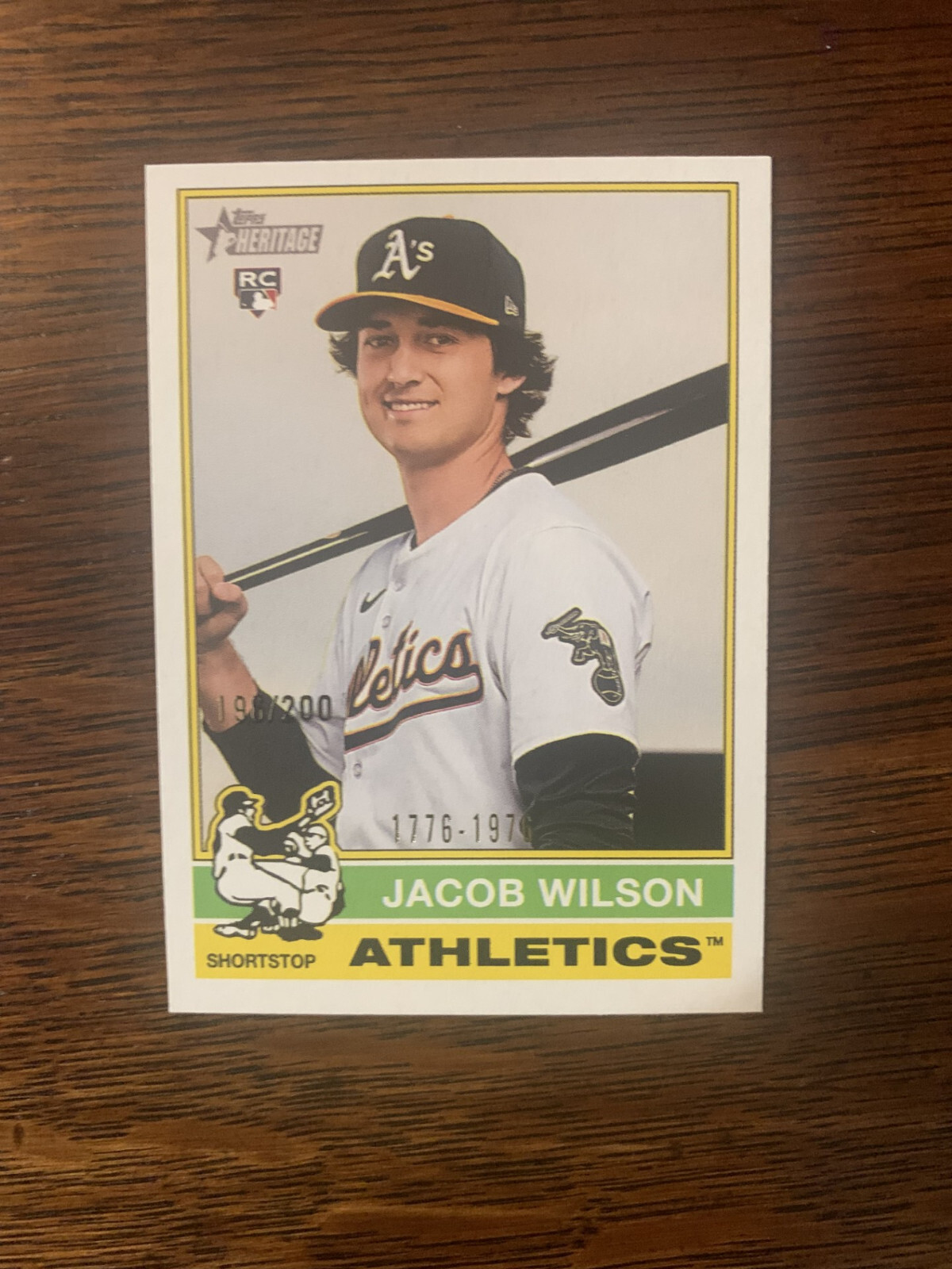 2025 TOPPS HERITAGE JACOB WILSON #15  BICENTENNIAL /200 - OAKLAND ATHLETICS