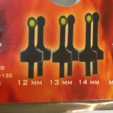 GSG 5 Front Sight Kit 6pc 3 Sizes 12, 13, 14 mm 3 Yellow 3 Black Tool & Screw In