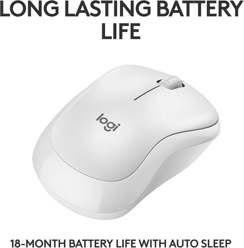Logitech M240 Silent Bluetooth Mouse, Wireless, Compact, Portable, White - Picture 5 of 9