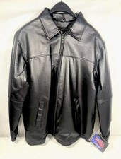 Leather USA Men  s Jacket Size Medium Black New With Tag