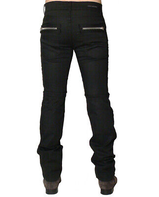 RARE Mens Represent Biker Denim Black Waxed Jeans Sz 30 | eBay