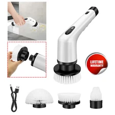 2024 Electric Spin Scrubber, Brush w/ 3X Cleaning Heads Replacement Heads