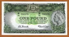 Australia, 1 pound, ND (1961-1965), P-34, QEII, UNC