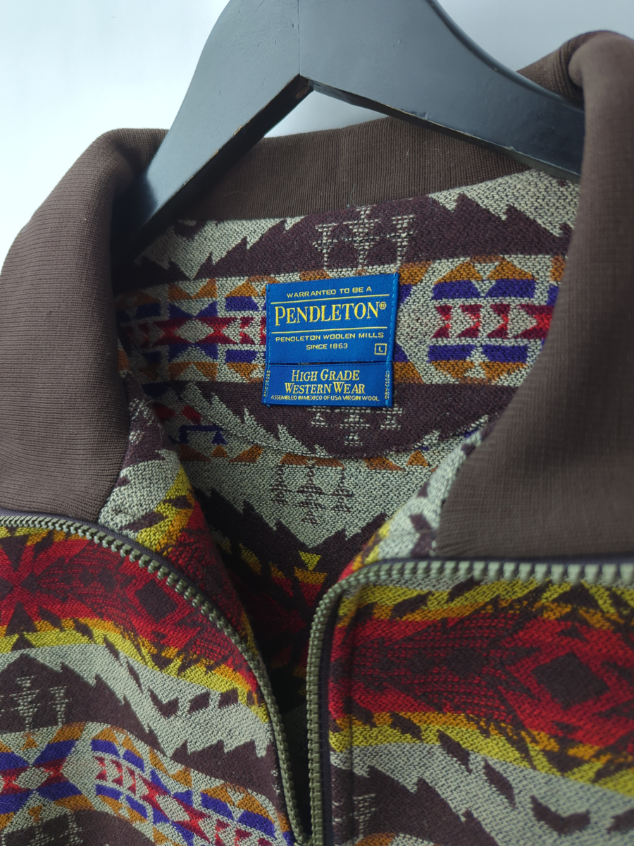 PENDLETON HIGH GRADE WESTERN WEAR Mens Sz L Southwestern Quarter