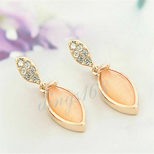 Esmalte Pendientes de Moda enchapado en oro rosa