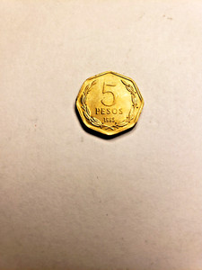 Chile 5 Pesos 1995 Aluminum-Bronze UNC