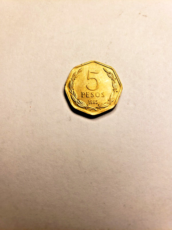 Chile 5 Pesos 1995 Aluminum-Bronze UNC