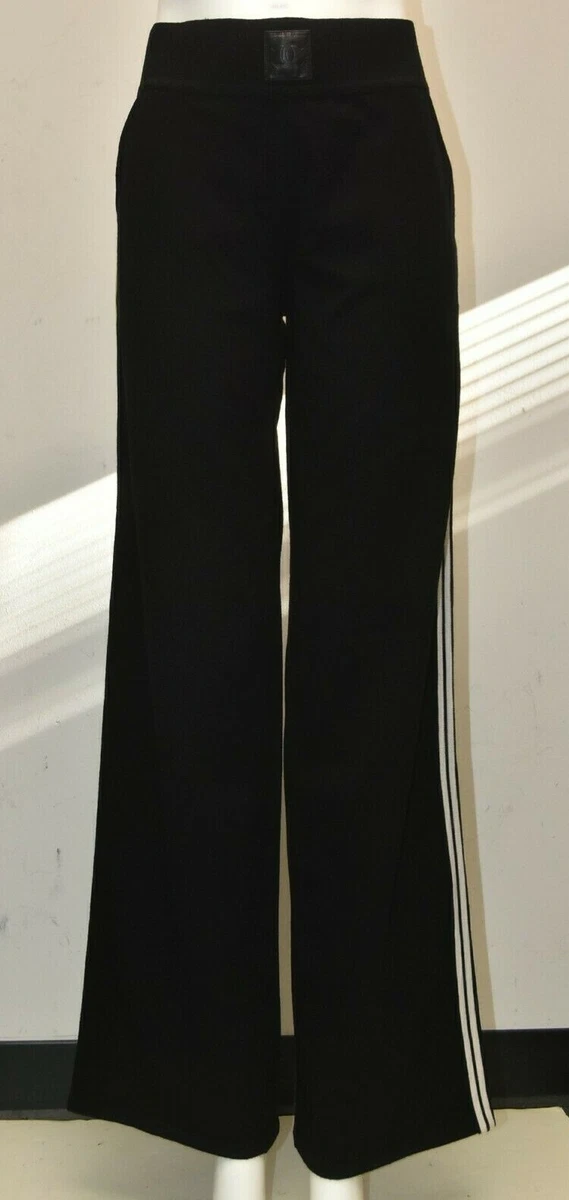 NEW w Tags Rare CHANEL Slim SWEATPANTS Pants WOOL Black White CC Logo SKI 44