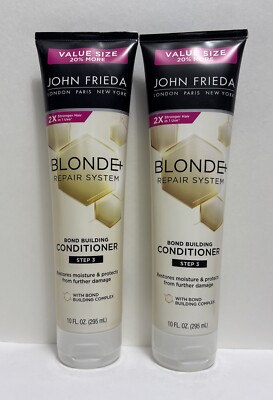 (2) John Frieda Blonde+ Repair System Bond Building Conditioner-10oz. Each