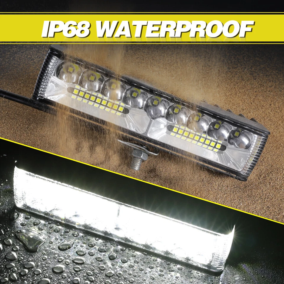 2X 6"Inch White Square Side Shooter Spot Flood Beam LED Pod Lights LED Light Bar - Image 4 of 4