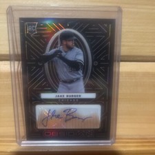 JAKE BURGER 2022 Panini Chronicles Obsidian Rookie RC FOTL Orange Etch Auto /50