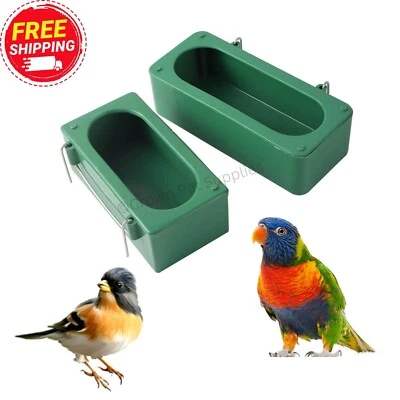 CROWN PET SUPPLIES Feeder Bowl Splash-Proof Cup Plastic For Birds, Parrots, Pigeons