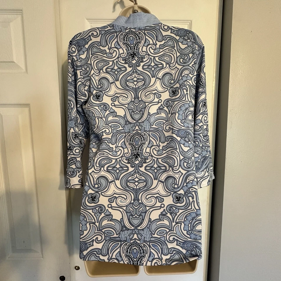 Camisa Polo de Golf Deportiva Haley Pequeña Azul Cachemira Atletismo Aire Libre Deportiva Barco Foto 2 de 4