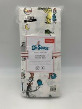 Pottery Barn Kids Dr. Seuss Organic Sheet Set Cat in Hat Horton Toddler H117G