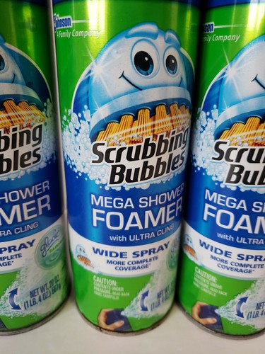 Scrubbing Bubbles Mega Shower Foamer Cleaner 20 oz EACH Rainshower LOT OF 3 - Picture 3 of 4