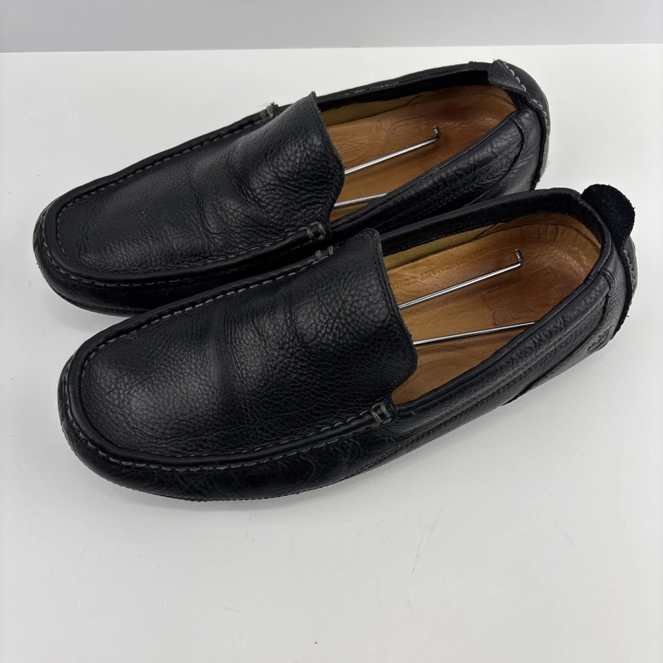 Timberland Smart Comfort System Men’s US 10M Black Leather Loafers Driving Shoes - Image 2 of 4