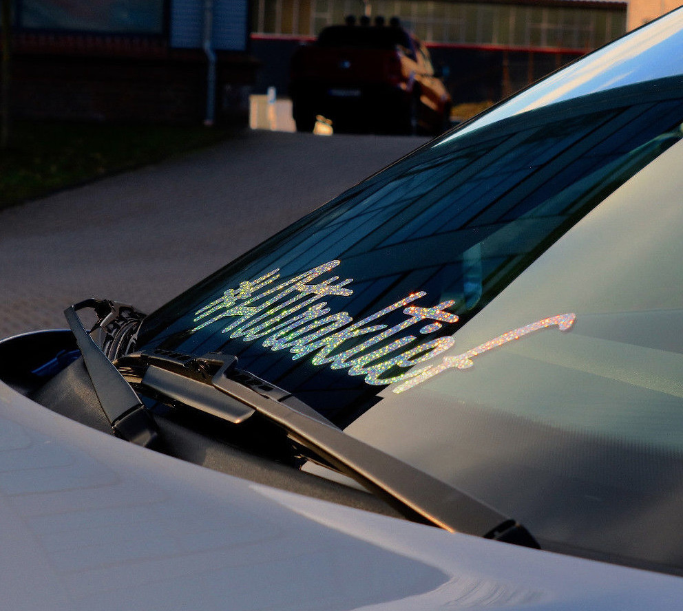 Attraktief Frontscheibenaufkleber GLITZER Auto Oislick LKW Hologramm Flakes 274