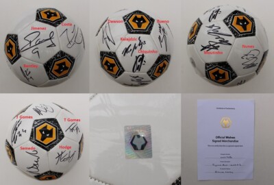 Wolves Signed Team 2022-23 Wolves Football Squad Signed inc. Jimenez, Moutinho & Nunes ...