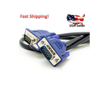 15 ft - VGA Cable 15 Pin Male to Male SVGA Monitor Cord Slim Computer Wire 5m