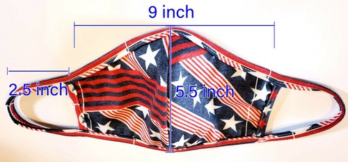 American flag face mask Washable cotton Reusable Unisex Adult mask Made in USA - Picture 6 of 23