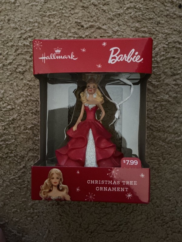 Hallmark 2015 Holiday Barbie Red Dress Christmas Ornament New