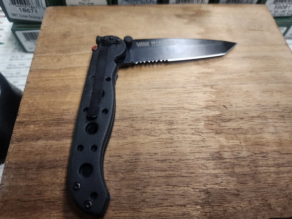 Cuchillo Plegable DESCONTINUADO RARO RUGER CRKT M16-10K2 Tanto Point Nuevo en Caja Foto 3 de 4