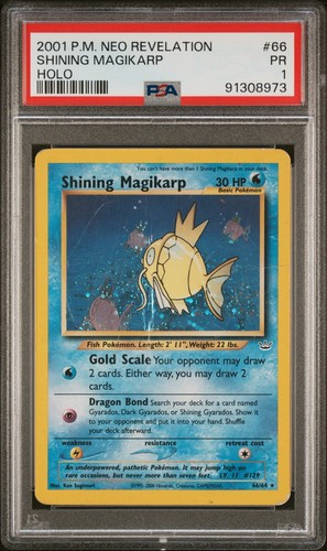 Shining Gyarados and Shining Magikarp PSA 1 SET Neo Revelation - Picture 5 of 10