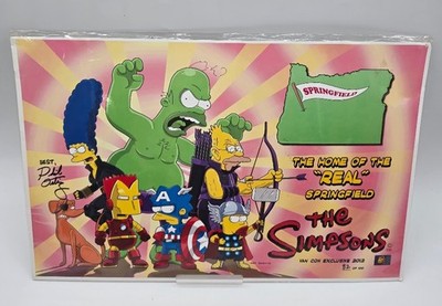 The Simpsons Van Con 2012 Art Print #82/100 Signed Phil Ortiz Marvel Parody