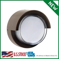 Dusk to Dawn Outdoor Wall Sconce, 8W round Wall Mount Light Fixture, Integrated