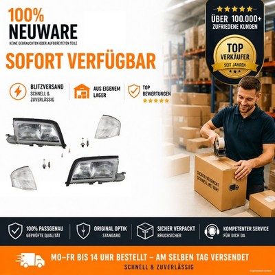 Scheinwerfer Set passend für Mercedes W202 C-Klasse 96-00 Leu. L R inkl. Blinker