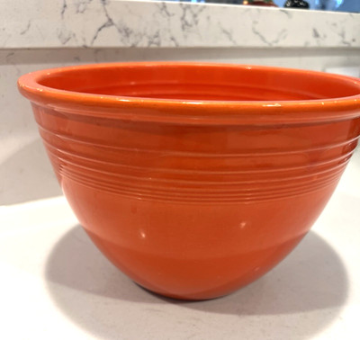 Homer Laughlin China FIESTA #5 RED Mixing Bowl Kitchen Inner Rings VTG WOW