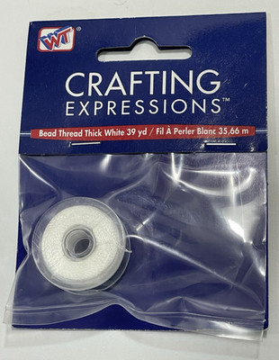 2007 Westrim Crafts Crafting Expressions Bead Thread White Bobbin