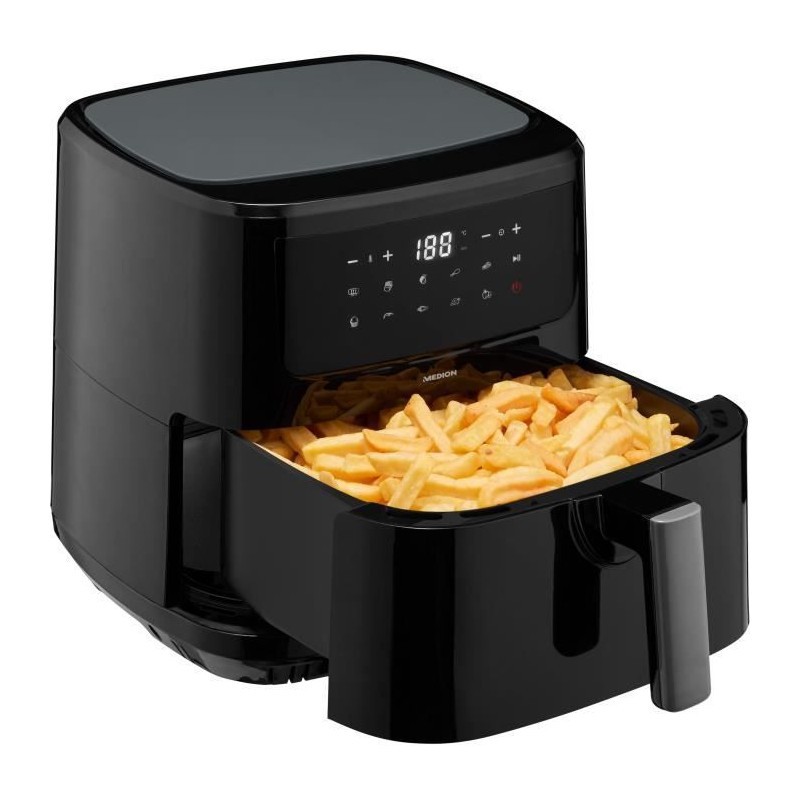 Friteuse a air chaud MEDION 50072999 tactile 2150 W mini four sans huile noir - 3