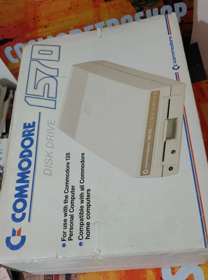 Commodore Floppy 1570 Diskdrive (+NK, Serial, Disk, Manual) works 9060 8-bit OVP