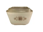 Vintage Small PYREX Refrigerator Dish W/ Lid Town & Country 1 1/2 Cup