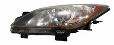 Driver Headlight Gx Halogen Chrome Projector Bezel Fits 10-13 Mazda 3 1592214