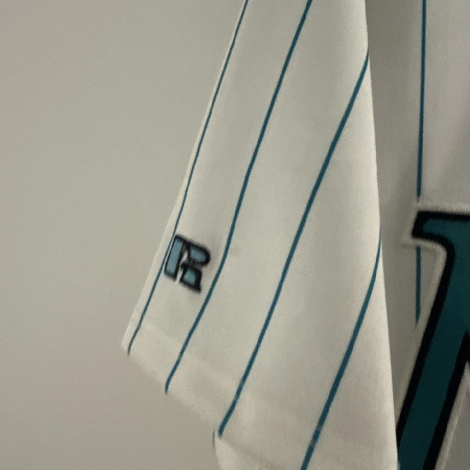 Marlins Diamond Collection Size 44 Pinstripe OG Logo Russell - Image 3 of 4