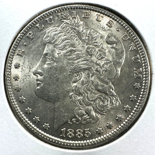 1885 $1 Morgan Silver Dollar, UNC/AU Slider (89012)