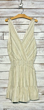 American Eagle NWT Boho Striped V-Neck Linen Blend Cottagecore Beach S