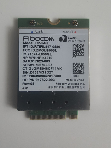 HP Fibocom L850-GL LTE WWAN Modul_LT4210_ Intel XMM7360 / EliteBook ProBook Z