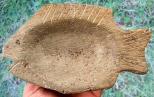 Super Fine Engraved Missouri Steatite Fish Effigy Bowl with COA Arrowheads